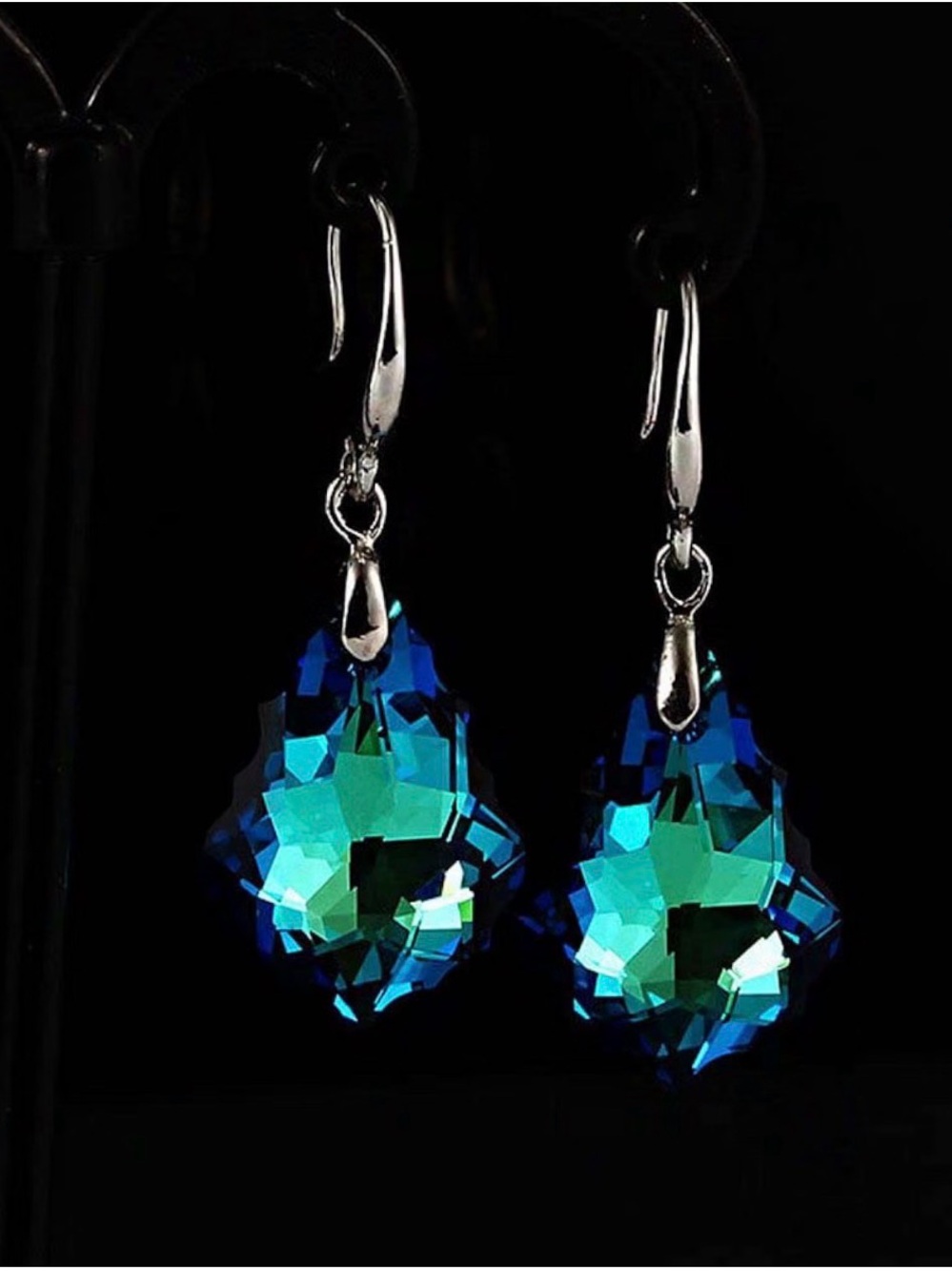 Engagement Wedding Rhinestone Gemstone Temperament Vintage Jewelry(Sapphire)